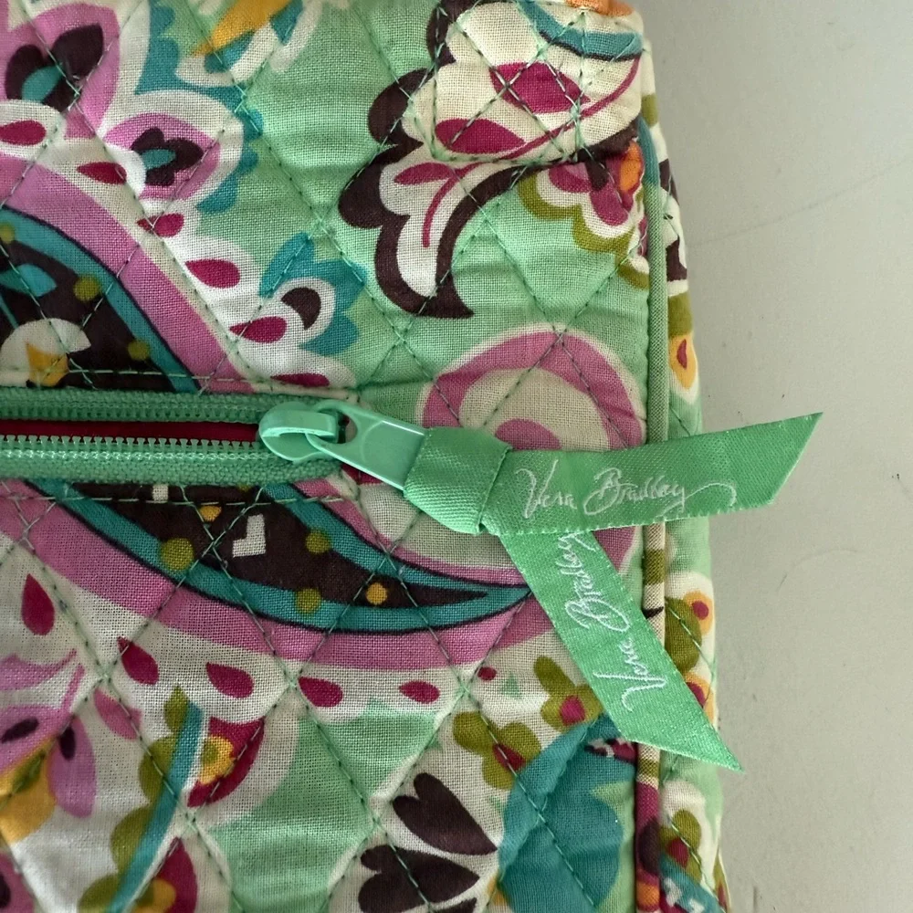 Vera Bradley Quilted Paisley Crossbody - Mint, Pink & Teal